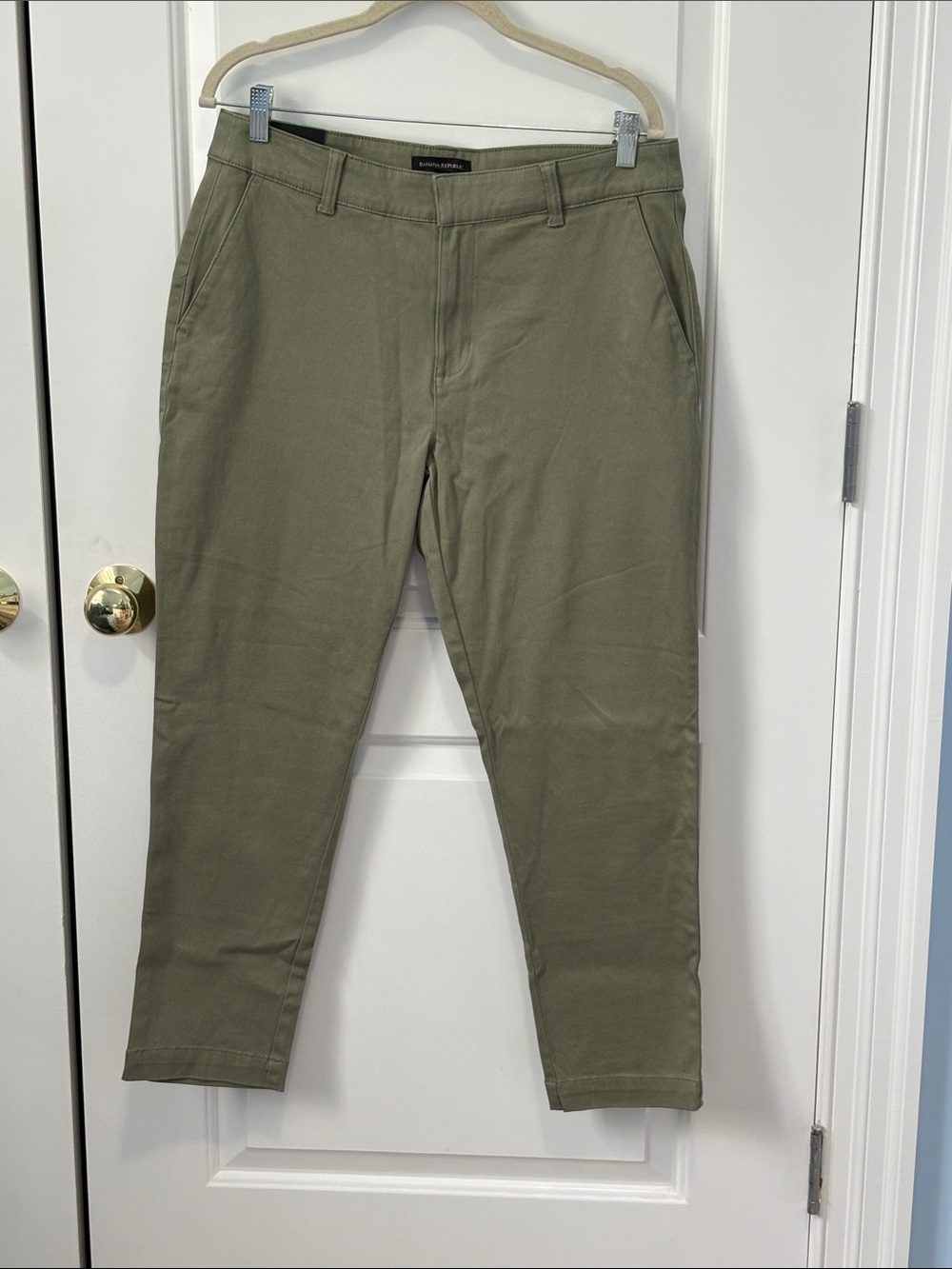 Banana Republic Olive Green Cropped Chinos
